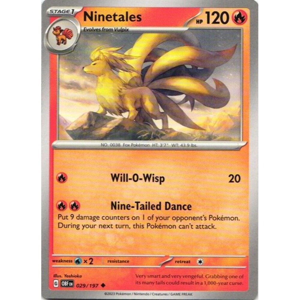 Ninetales #29 Pokemon Obsidian Flames